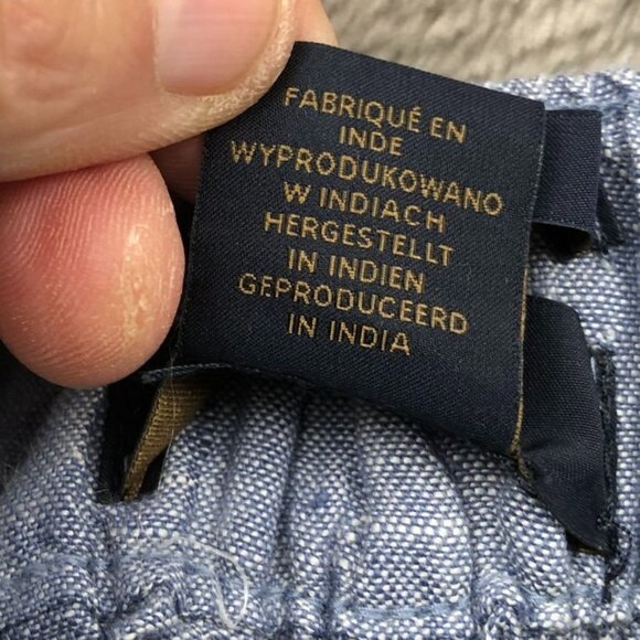 Rachel Roy Women Pants Size XS Straight Leg 100% Linen Blue Elastic Waist Casual - Picture 8 of 11